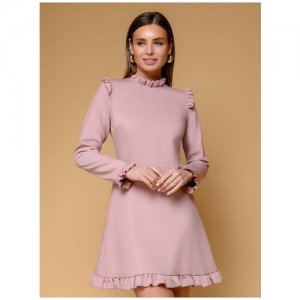 Платье , повседневное, классическое, мини, размер 48, розовый 1001dress. Цвет: розовый