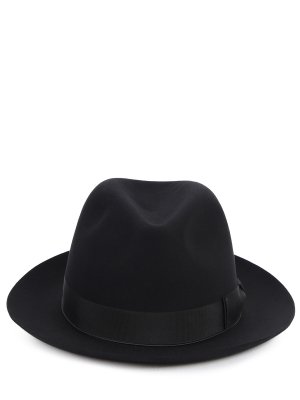 Шляпа шерстяная BORSALINO. Цвет: черный