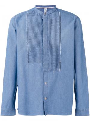 Рубашка с плиссированным нагрудником Dnl. Цвет: синий