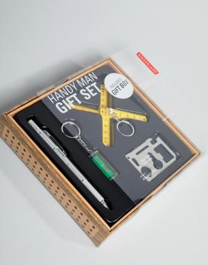 Подарочный набор мини-инструментов для мужчин Kikkerland. Цвет: мульти