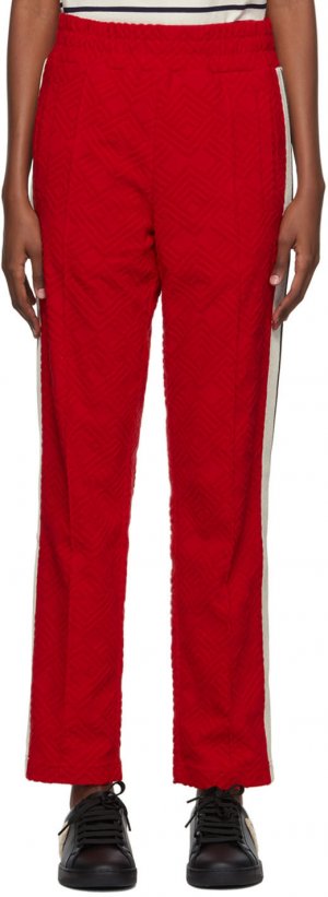 Красные спортивные брюки из махровой ткани Palm Angels