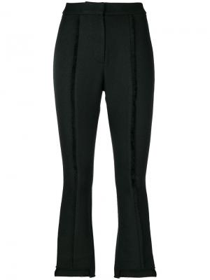 Укороченные брюки с открытой строчкой Misha Collection. Цвет: черный
