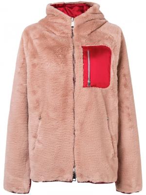 Куртка с накладными карманами Giamba. Цвет: розовый