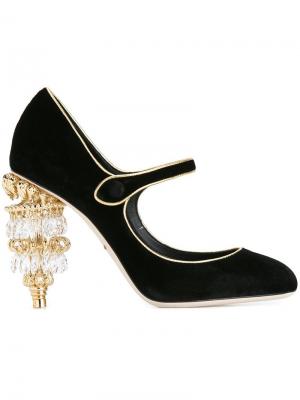 Туфли на каблуке-люстре Dolce & Gabbana. Цвет: чёрный
