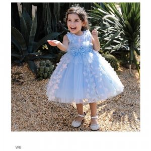 Детское нарядное платье размер 110-116 Perfect. Цвет: голубой