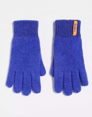 Эксклюзивные синие вязаные перчатки унисекс x ASOS Barbour