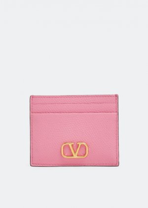 Картхолдер VALENTINO GARAVANI VLogo Signature card case, розовый