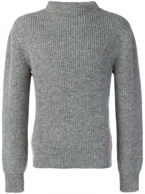 Свободный пуловер с вырезом-лодочкой и полосками RWB Thom Browne