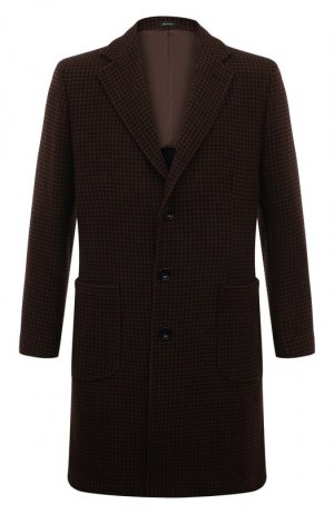 Шерстяное пальто Sartorio. Цвет: коричневый
