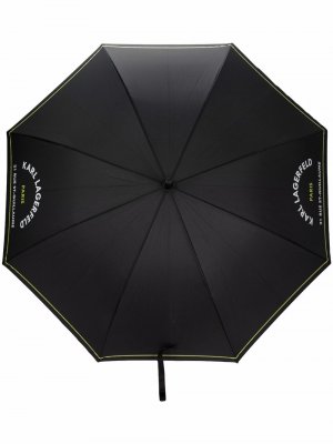 Зонт с принтом Rue St-Guillaume Karl Lagerfeld. Цвет: черный