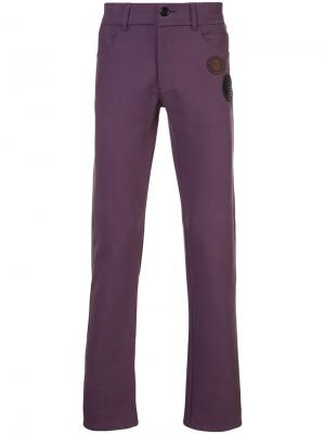Декорированные брюки прямого кроя Yang Li. Цвет: розовый и фиолетовый
