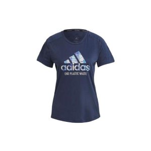 GPX Tee With Contrast Logo Print Short Sleeve Sport T-Shirt Women Tops Navy GJ6463 Adidas