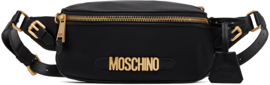 Черный клатч с логотипом , цвет Fantasy print black Moschino