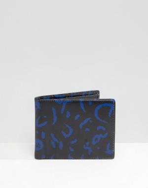 Синий бумажник Smith And Canova. Цвет: черный