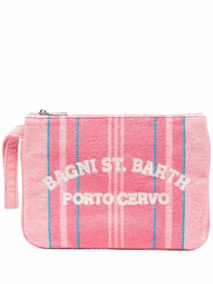 Полосатая косметичка Porto Cervo Mc2 Saint Barth. Цвет: розовый