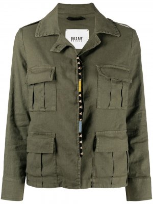 Куртка с карманами в стиле милитари Bazar Deluxe. Цвет: зеленый