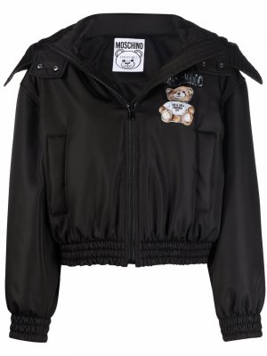Куртка с принтом Teddy Bear Moschino. Цвет: черный