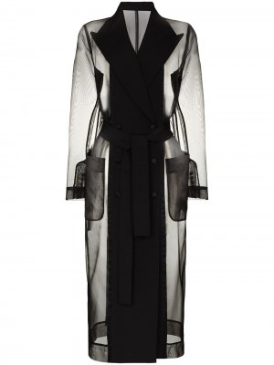 Прозрачный тренч Dolce & Gabbana. Цвет: черный