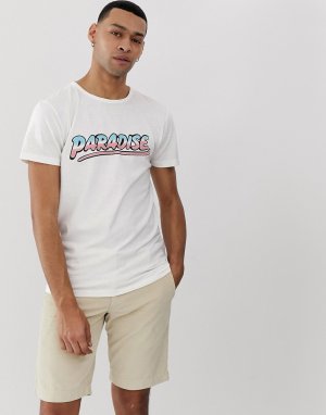 Белая футболка с градиентным принтом -Белый Bellfield