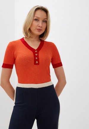 Пуловер Sei Tu. Цвет: оранжевый