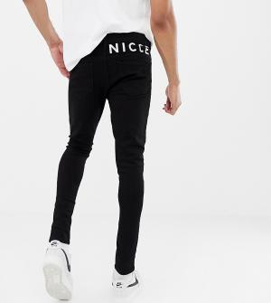 Черные джинсы скинни с логотипом эксклюзивно для ASOS-Черный Nicce