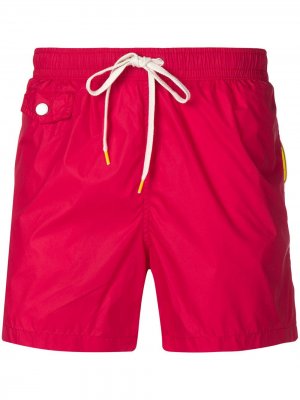 Плавки-шорты со шнурком HARTFORD. Цвет: красный