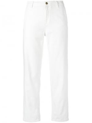 Укороченные брюки Carhartt. Цвет: белый
