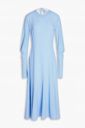 Расклешенное платье миди Lisa из крепа в мелкую клетку HOLZWEILER, синий Holzweiler