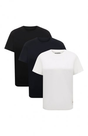 Набор из трех футболок Jil Sander. Цвет: разноцветный