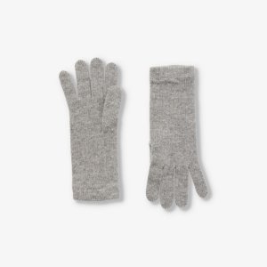 Трикотажные кашемировые перчатки с ребристыми манжетами , серый Johnstons
