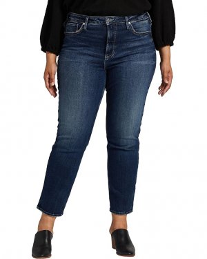Джинсы Plus Size Infinite Fit High-Rise Straight Leg Jeans W88410INF339, цвет Medium Indigo Wash Silver Co.