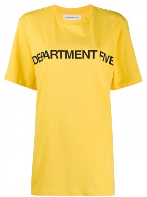 Футболка с логотипом Department 5. Цвет: желтый