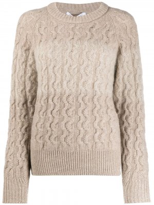 Пуловер фактурной вязки Agnona. Цвет: бежевый