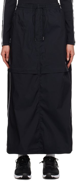 Черная длинная юбка с окантовкой Nike