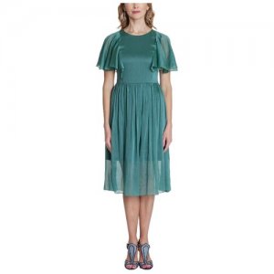 Платье из тонкого шёлкового шифона, 42/44 Iya Yots. Цвет: зеленый