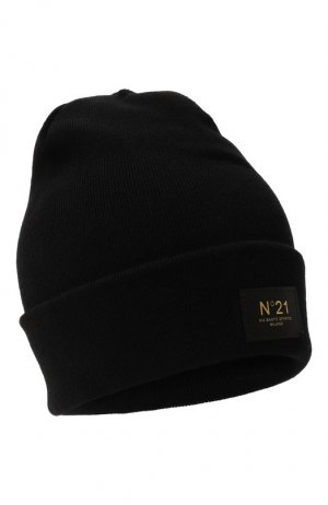 Шерстяная шапка N21. Цвет: чёрный
