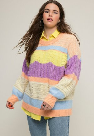 Вязаный свитер BOXY SHAPE RINGEL RUNDHALS , цвет lavendel Studio Untold