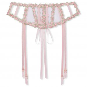 Подвязки Victoria's Secret Dream Angels Rosebud Embroidery, бежевый/розовый Victoria's