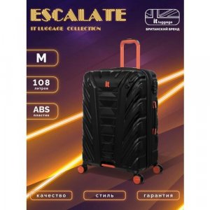 Чемодан IT Luggage, 108 л, размер M, оранжевый, черный luggage. Цвет: оранжевый/черный