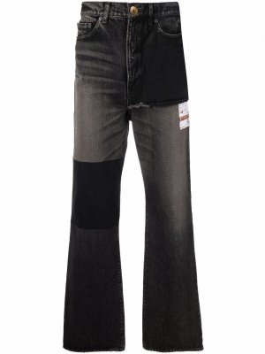 Деконструированные джинсы Maison Mihara Yasuhiro. Цвет: черный