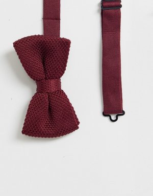 Вязаный галстук-бабочка -Красный Gianni Feraud