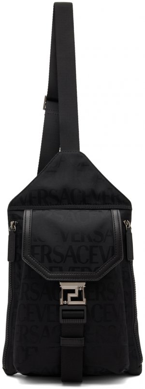 Черная сумка на одно плечо Versace