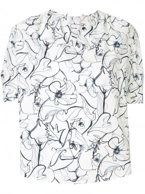 Блузка с V-образным вырезом Tomorrowland. Цвет: белый