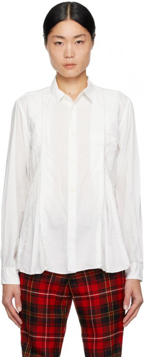 Белая рваная рубашка Comme Des Garcons Garçons