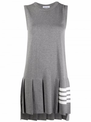 Платье мини из джерси Thom Browne. Цвет: серый