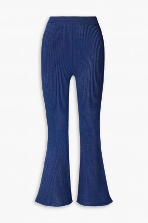 Расклешенные брюки ребристой вязки , темно-синий Calle Del Mar