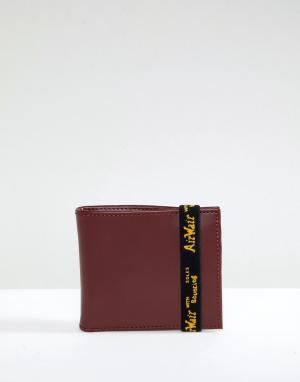 Кожаный бумажник на резинке Dr.Martens Dr Martens. Цвет: красный