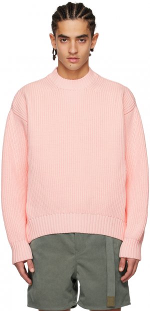 Розовый свитер с вентиляцией sacai