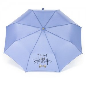 Зонт, автомат, 3 сложения, купол 104 см, 8 спиц, чехол в комплекте, голубой Airton. Цвет: фиолетовый