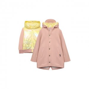 Комплект из куртки и дождевика Gosoaky. Цвет: розовый
